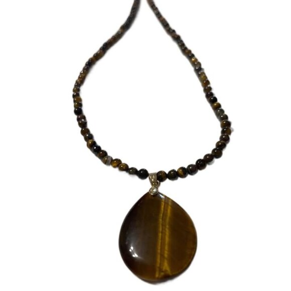 Tiger Eye Necklace with Pendant – 14” - Picture 1 of 1